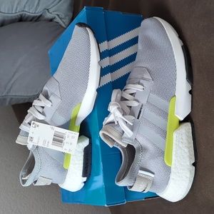 Men's Adidas POD-S3.1 Grey Two Shock Yellow size 10.5